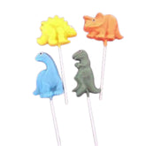 Assortment of Dinosaurs White or Milk Chocolate Lollipop Suckers 2.0oz